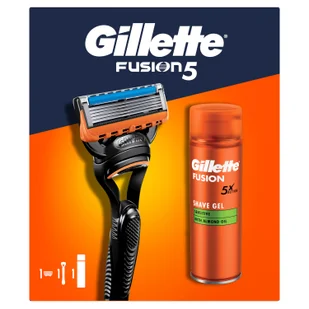 Gillette zestaw: Maszynka Fusion5 + Żel do golenia Fusion Sensitive 200ml - Maszynki do golenia i wkłady - miniaturka - grafika 1