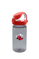 Shakery i bidony sportowe - Nalgene, Butelka dla dzieci, Gray with Fire OTF Cap and Race Car, szary, 350 ml - miniaturka - grafika 1