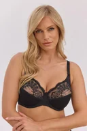 Biustonosze - Biustonosz Fancy 002 Czarny Fioletowy 65 E - miniaturka - grafika 1