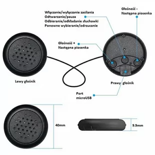 Opaska dziecięca z funkcją bluetooth Hipopotam / Hippo - Słuchawki - miniaturka - grafika 3