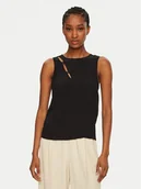 Bluzki damskie - Patrizia Pepe Bluzka 8C0760/A8I1-K103 Czarny Regular Fit - miniaturka - grafika 1