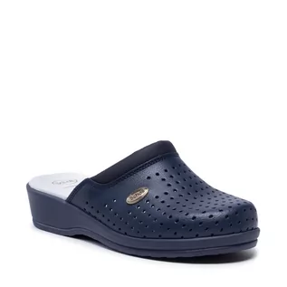 Klapki i japonki damskie - Scholl Klapki Clog Back Guard F20002 1040 Navy Blue - grafika 1