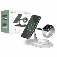 Ładowarki do telefonów - TECH-PROTECT Magnetyczna ładowarka bezprzewodowa TECH-PROTECT 3IN1 MAGNETIC MAGSAFE WIRELESS CHARGER biała 18765 - miniaturka - grafika 1