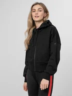 Kurtki i kamizelki sportowe damskie - Damska bluza dresowa rozpinana z kapturem 4F TSWSF094 - miniaturka - grafika 1
