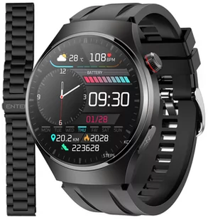 Zegarek Zegarek Enter ECT.2.MT.14.534.124-SET Cadran Techno Czarny + bransoleta - Zegarki męskie - miniaturka - grafika 1