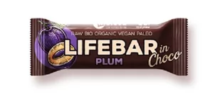 LIFEFOOD BATON ZE ŚLIWKĄ W POLEWIE CZEKOLADOWEJ RAW BEZGLUTENOWY BIO 40 g - LIFEFOOD - Batoniki - miniaturka - grafika 1