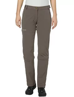 Vaude spodnie damskie Farley Stretch Capri T-Zip II, brązowy 045775094420 - Spodnie damskie - miniaturka - grafika 1