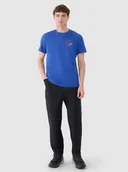 Spodnie męskie - Męskie spodnie casual 4F 4FWSS25TTROM0998 - czarne - miniaturka - grafika 1