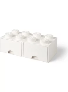 LEGO Pojemnik "Brick 8" w kolorze białym z szufladami - 50 x 18 x 25 cm - Pudła i pojemniki do przechowywania - miniaturka - grafika 1