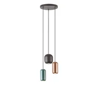 Lampy sufitowe - Redo 01-3480 - Żyrandol na lince BOOM 3xGU10/10W/230V czarne/zielony/brązowe - miniaturka - grafika 1