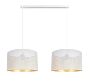 Żyrandol na lince ALDO 2xE27/60W/230V biały - Lampy sufitowe - miniaturka - grafika 1