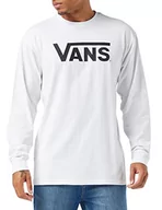Koszulki męskie - Vans Klasyczna koszulka męska Ls, Biało-czarny, M - miniaturka - grafika 1