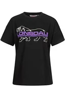 Koszulki i topy damskie - Lonsdale Cullaloe T-shirt damski, czarny/fioletowy/biały, XL - miniaturka - grafika 1