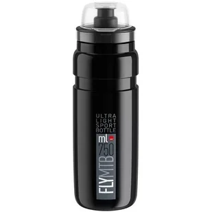 Elite Bidon Elite FLY MTB czarny, szara grafika, 750ml - Shakery i bidony sportowe - miniaturka - grafika 1