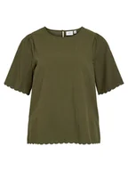 Bluzki damskie - Vila Bluzka w kolorze khaki - miniaturka - grafika 1
