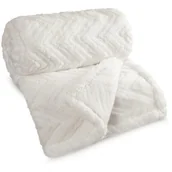 Koce - Koc EUROFIRANY D91 Jodła 70 x 160 cm Kremowy - miniaturka - grafika 1