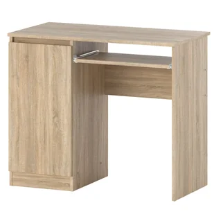 Biurko Komputerowe Dąb Sonoma 90 CM z 2 Półkami Meble Gamingowe Szkolne - Biurka gamingowe - miniaturka - grafika 1