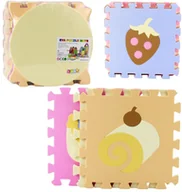 Maty edukacyjne - Miękkie Puzzle Mata Edukacyjna Pianka EVA Owoce Słodycze Pastelowe 16 el. - miniaturka - grafika 1