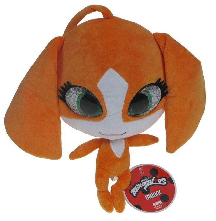 Sanrio Maskotka z bajki Miraculous Biedronka i Czarny kot Kwami Barkk 24cm
