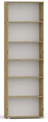 Meblościanki - Regał Pola 215x80 Dąb Artisan, szeroki 80 cm, 6 półek na książki i segregatory - miniaturka - grafika 1