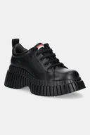 Półbuty damskie - Camper półbuty skórzane Pix BCN damskie kolor czarny na platformie K201807-002 - miniaturka - grafika 1