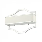 Lampy ścienne - Orlicki Design Klasyczna LAMPA ścienna Gerdo Parette Cromo abażurowa OPRAWA kinkiet prostokątny chrom kremowy - miniaturka - grafika 1