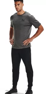 Koszulka męska Under Armour szara Left Chest Short Sleeve Shirt - Koszulki męskie - miniaturka - grafika 4