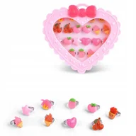 Biżuteria dla dzieci - Serduszko Dziecięce Pierścionki Dla Dziewczynek Zestaw 36Szt - miniaturka - grafika 1