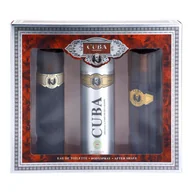 Zestawy perfum męskich - Cuba Original Original Gold woda toaletowa spray 100ml + dezodorant spray 200ml + balsam po goleniu 100ml Zestaw - miniaturka - grafika 1
