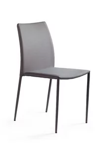 UniqueMeble Krzesło do jadalni, salonu, klasyczne, ekoskóra, design, szary - Krzesła - miniaturka - grafika 1