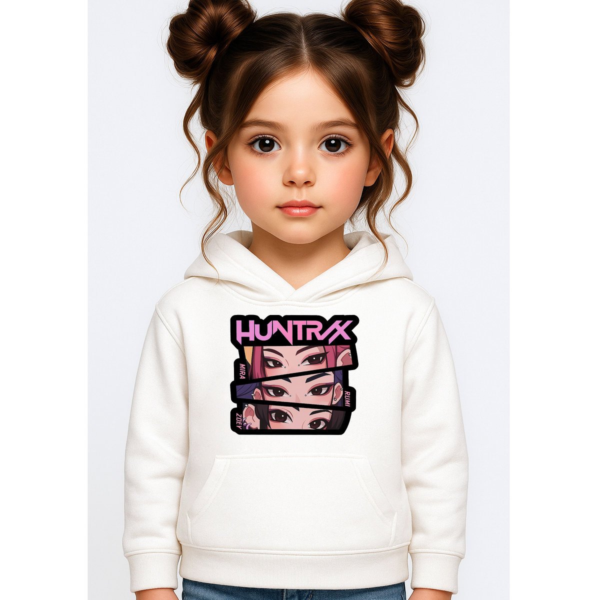 BLUZA DZIECIĘCA KPOP DEMON HUNTERS HUNTRIX 122-128 Z KAPTUREM BAWEŁNIANA