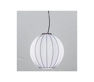 SIRU - Żyrandol na lince SFERA 1xE27/60W/230V śr. 42 cm czarny/biały szkło weneckie - Lampy sufitowe - miniaturka - grafika 1
