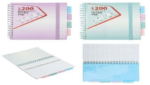 Kołozeszyt B5 Pp 200K.Kratka Ombre Pastel Line 1Szt.Mix