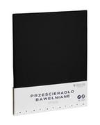Prześcieradła - Spod Igły i Nitki, Prześcieradło Bawełniane 140x200 cm, Czarne Jednobarwne Simply - miniaturka - grafika 1