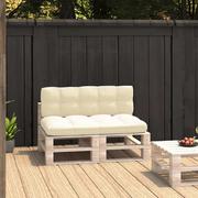 Poduszki ogrodowe - vidaXL Poduszki na sofę z palet, 2 szt., kremowe - miniaturka - grafika 1