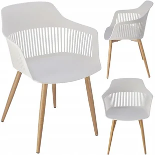 Krzesło CORNIDO, plastikowe, 47x52x82 cm, białe - Krzesła - miniaturka - grafika 1