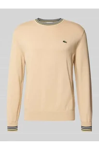Sweter z dzianiny o kroju regular fit z czystej bawełny - Lacoste - Swetry męskie - miniaturka - grafika 1