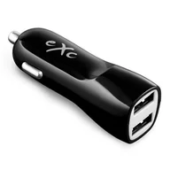 Ładowarki samochodowe - eXc Ładowarka samochodowa SHINE 2xUSB 3.1A czarna 7126-uniw - miniaturka - grafika 1