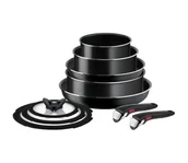 Zestawy garnków i patelni - Tefal - Zestaw naczyń kuchennych 10 szt. INGENIO EASY COOK &amp; CLEAN BLACK - miniaturka - grafika 1
