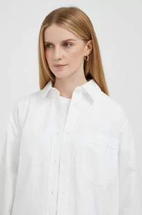 Tommy Hilfiger koszula bawełniana damska kolor biały relaxed z kołnierzykiem klasycznym - Koszule damskie - miniaturka - grafika 1