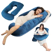 Poduszki do karmienia - Poduszka ciążowa Poduszka do karmienia xxl Poduszka boczna do spania Poduszka ciążowa duża poduszka komfortowa Poduszka pozycjonująca w kształcie li.. - miniaturka - grafika 1