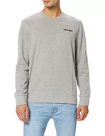 Bluzy męskie - Wrangler Męska bluza Positive Vibes Sweat, Mid Grey Mel, XL - miniaturka - grafika 1