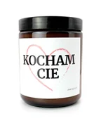 Świece - Świeca z napisem – Kocham Cię, romantyczny prezent, zapachowa, sojowa - miniaturka - grafika 1