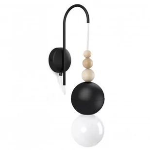 Lampa ścienna Loft Bala czarny strukturalny kinkiet KOLOROWE KABLE - Lampy ścienne - miniaturka - grafika 1