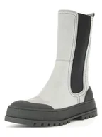 Botki damskie - Gabor Skórzane sztyblety w kolorze jasnoszaro-czarnym - miniaturka - grafika 1