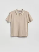 Bluzy dla chłopców - Reserved - T-shirt polo - kremowy - miniaturka - grafika 1