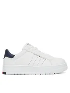 Buty dla chłopców - Tommy Hilfiger Sneakersy Low Cut Lace-Up Sneaker T3X9-33856-1355 M Biały - miniaturka - grafika 1