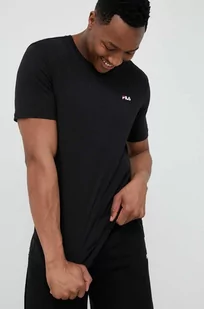 Fila t-shirt bawełniany 2-pack kolor czarny gładki - Koszulki męskie - miniaturka - grafika 1