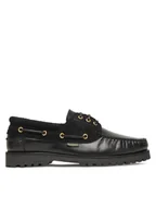 Mokasyny męskie - Barbour Mokasyny Deck Boat MFO0795BK51 Czarny - miniaturka - grafika 1