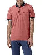 Koszulki męskie - Pierre Cardin Męska koszulka polo, dwukolorowa, karminowa czerwień, 6XL, karminowoczerwony, 6XL - miniaturka - grafika 1